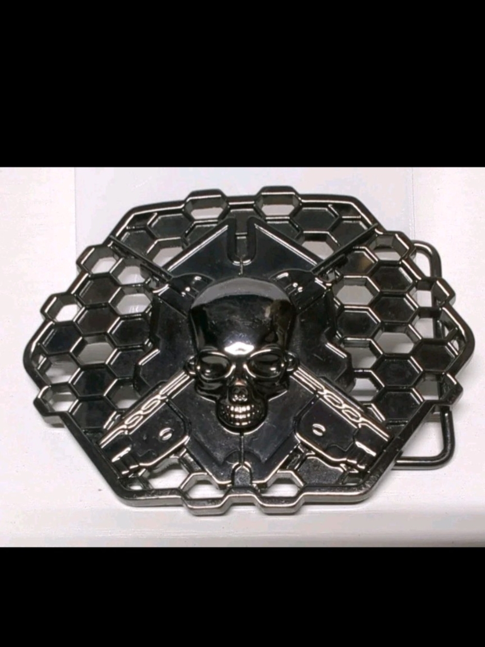 Rare Halo Game Gunmetal Skull Belt Buckle 2011 Gamer Buckle Collectible